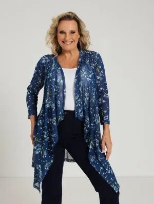 Mesh Waterfall Jacket - Blue