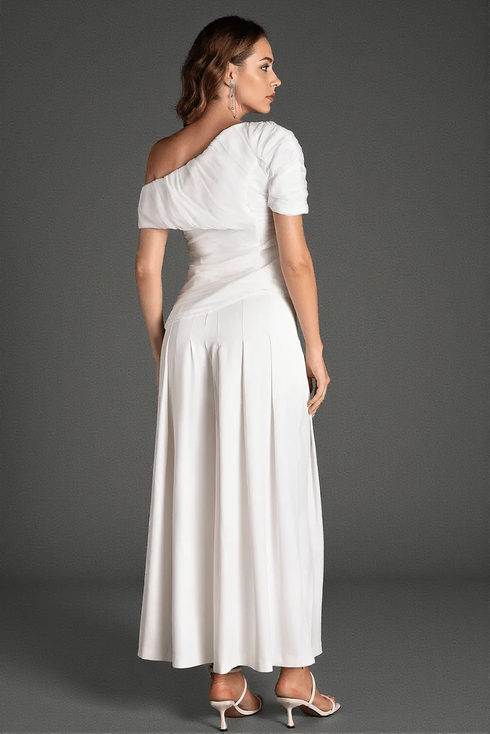 Michail One Shoulder Pleated Set
