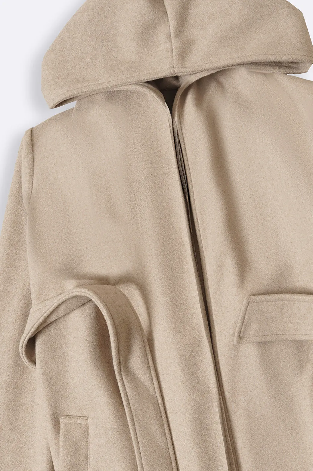 MIDI COAT WITH HOOD