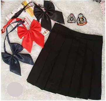 Midi Pleated Women Skirts High Waist Red A-Line Short Skirts Uniforms School Tartan Plaid Skirt Saias