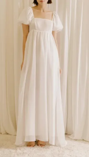 Monochromatic Baby Doll Maxi Dress
