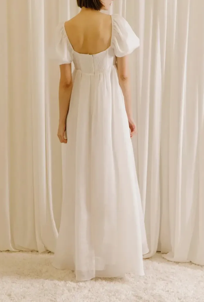 Monochromatic Baby Doll Maxi Dress