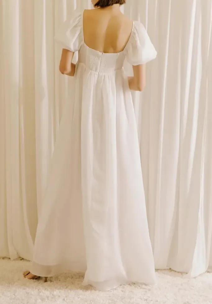 Monochromatic Baby Doll Maxi Dress