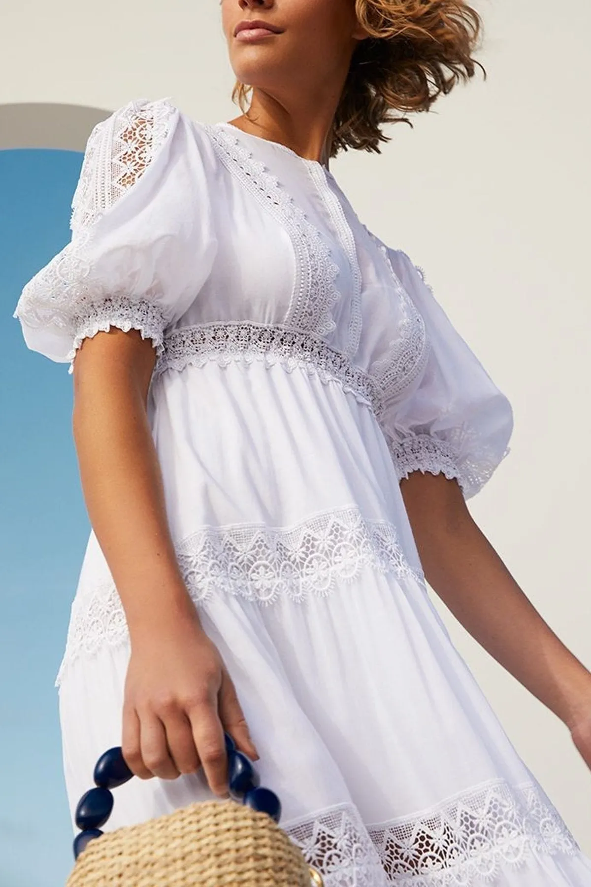 Nadine Long Dress in White