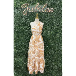 Nadya Floral Elya One Shoulder Maxi Dress