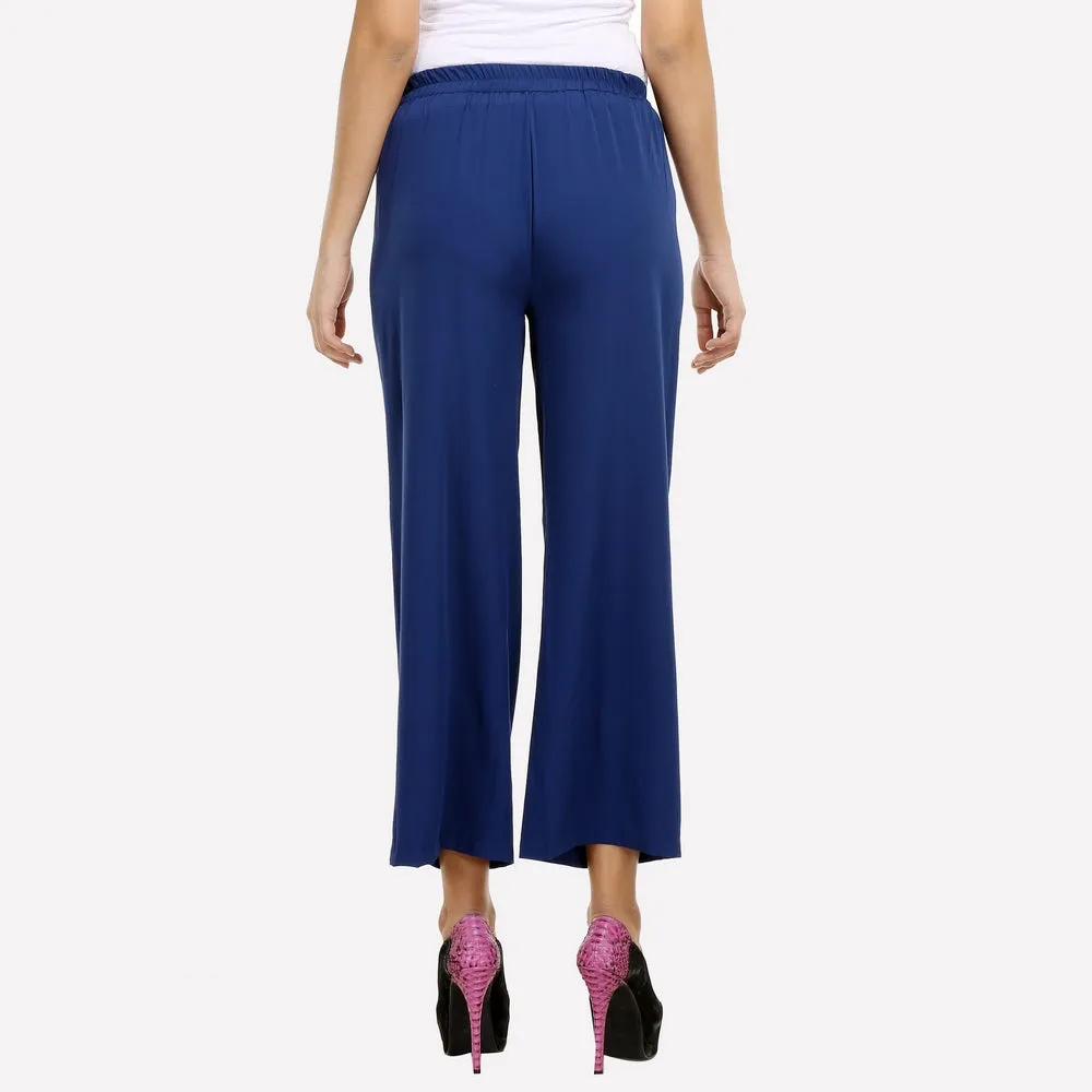Navy Blue Pleated Palazzo