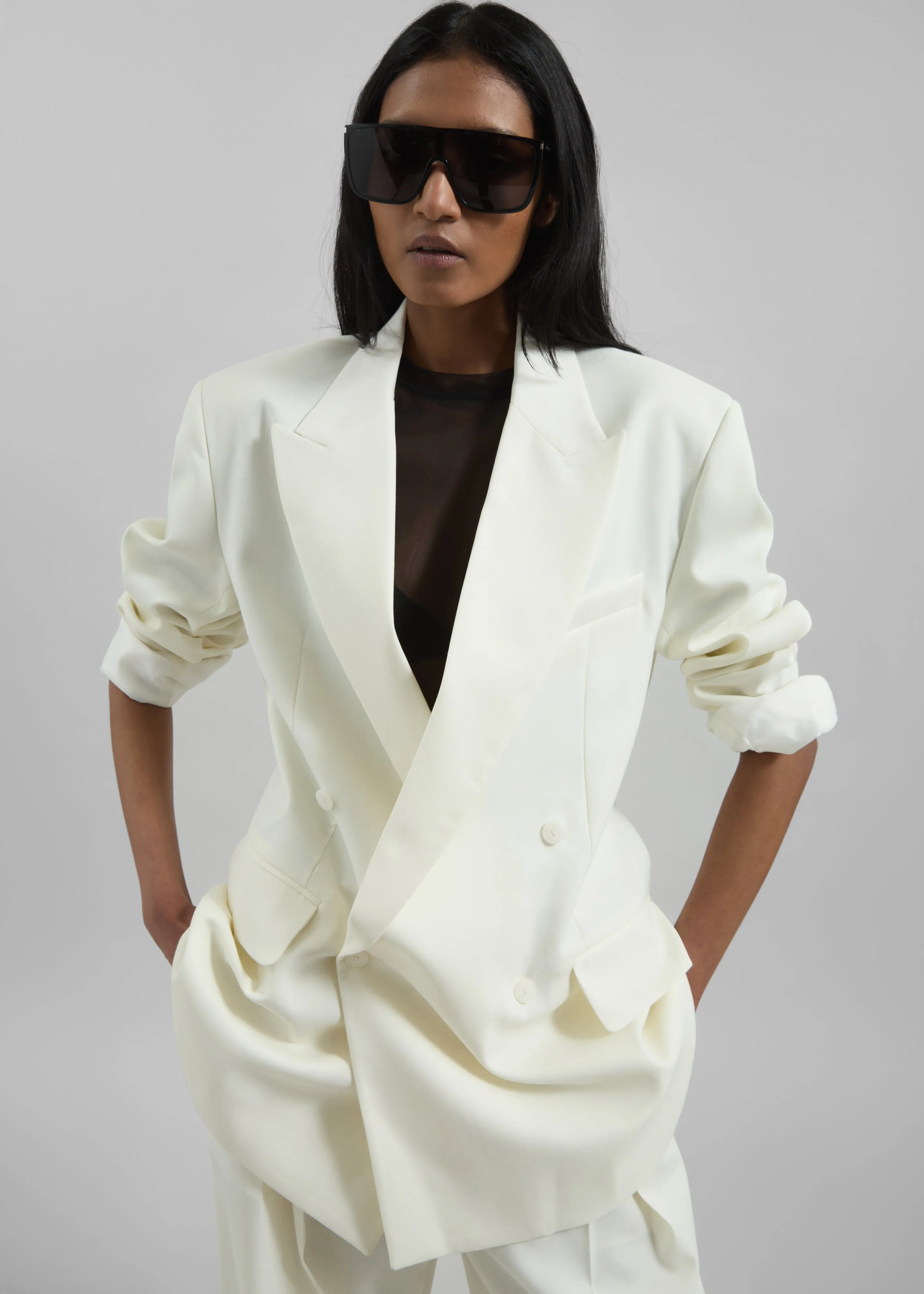 Newark Double Breasted Blazer - Off White
