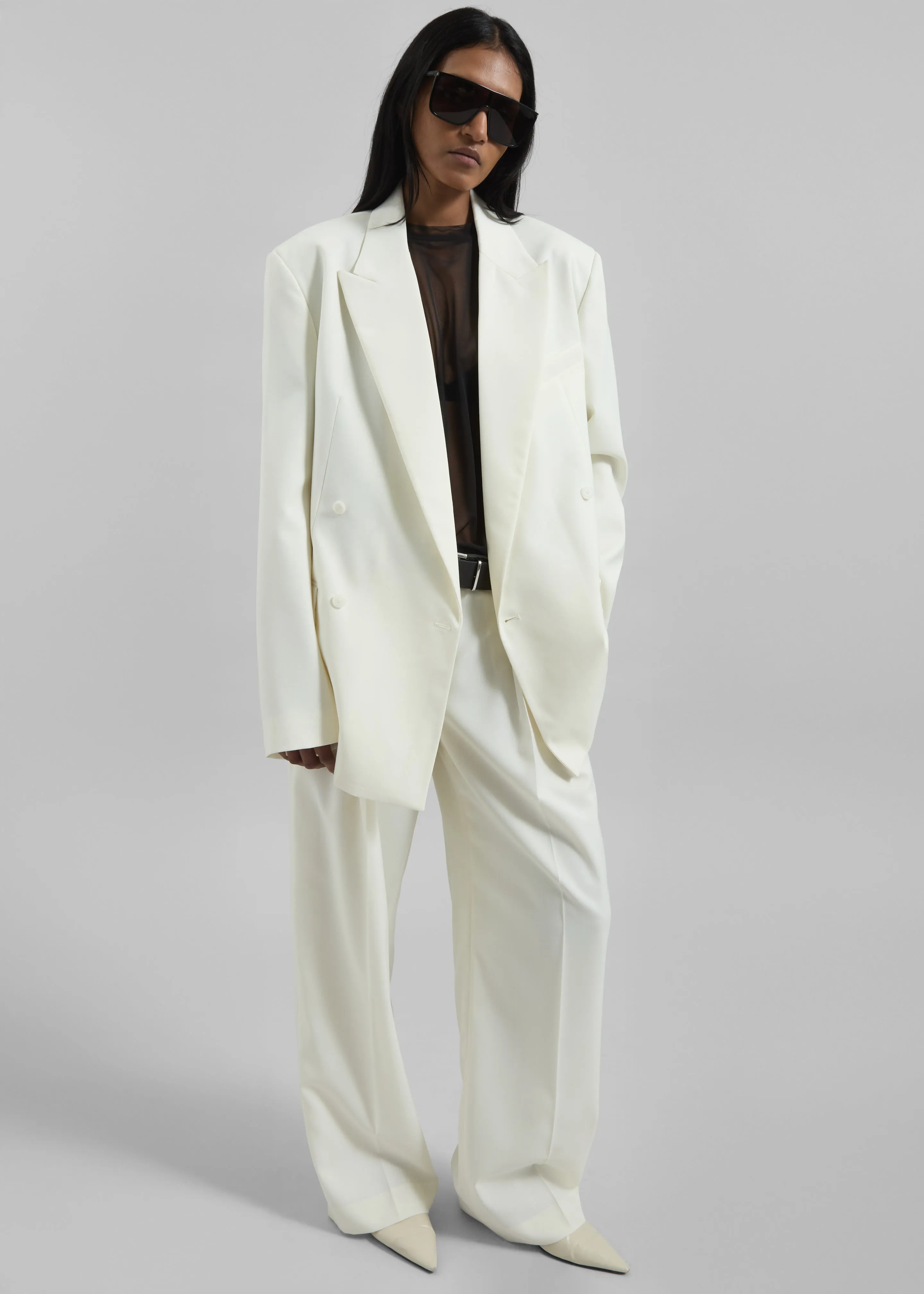 Newark Double Breasted Blazer - Off White