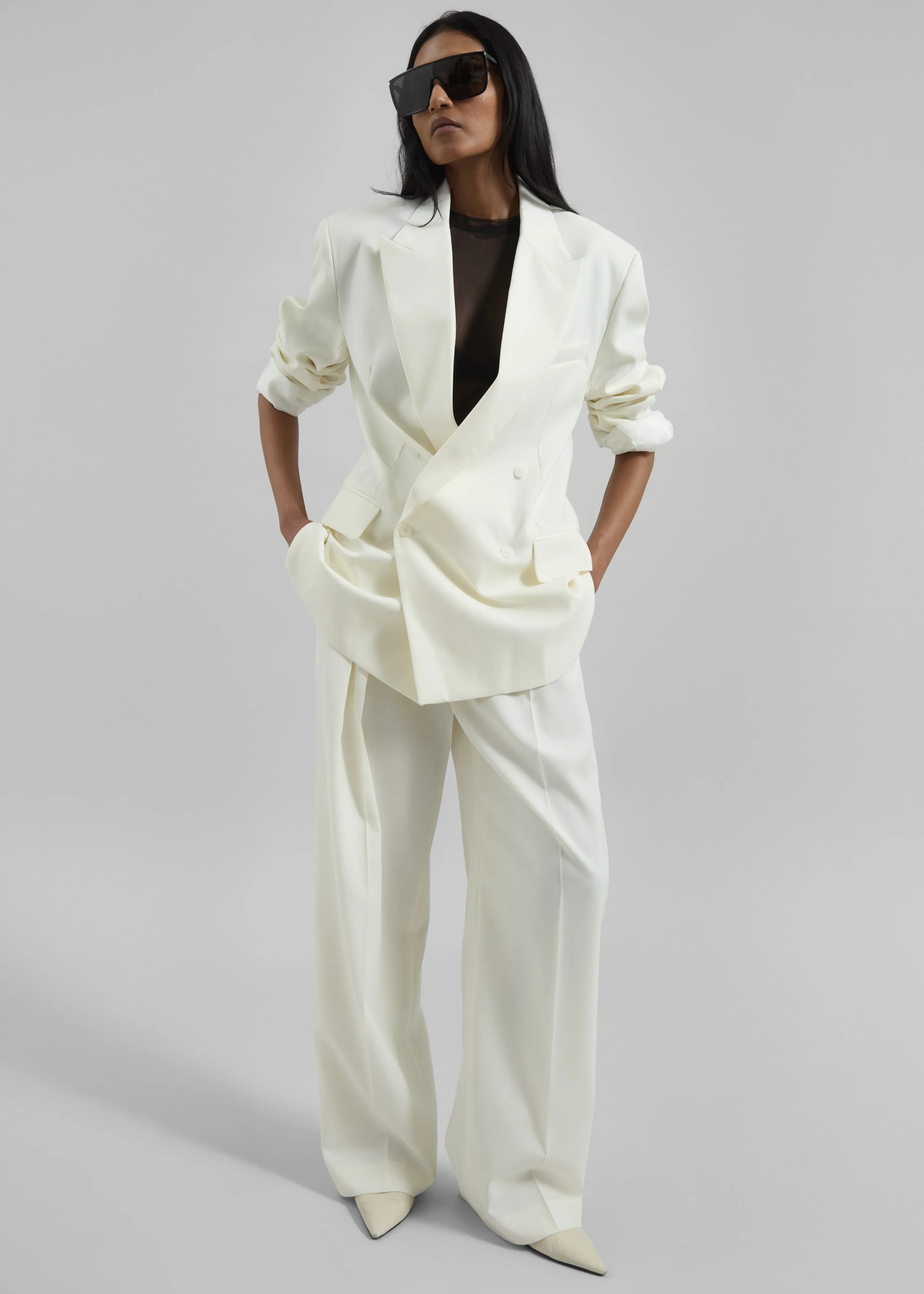 Newark Double Breasted Blazer - Off White