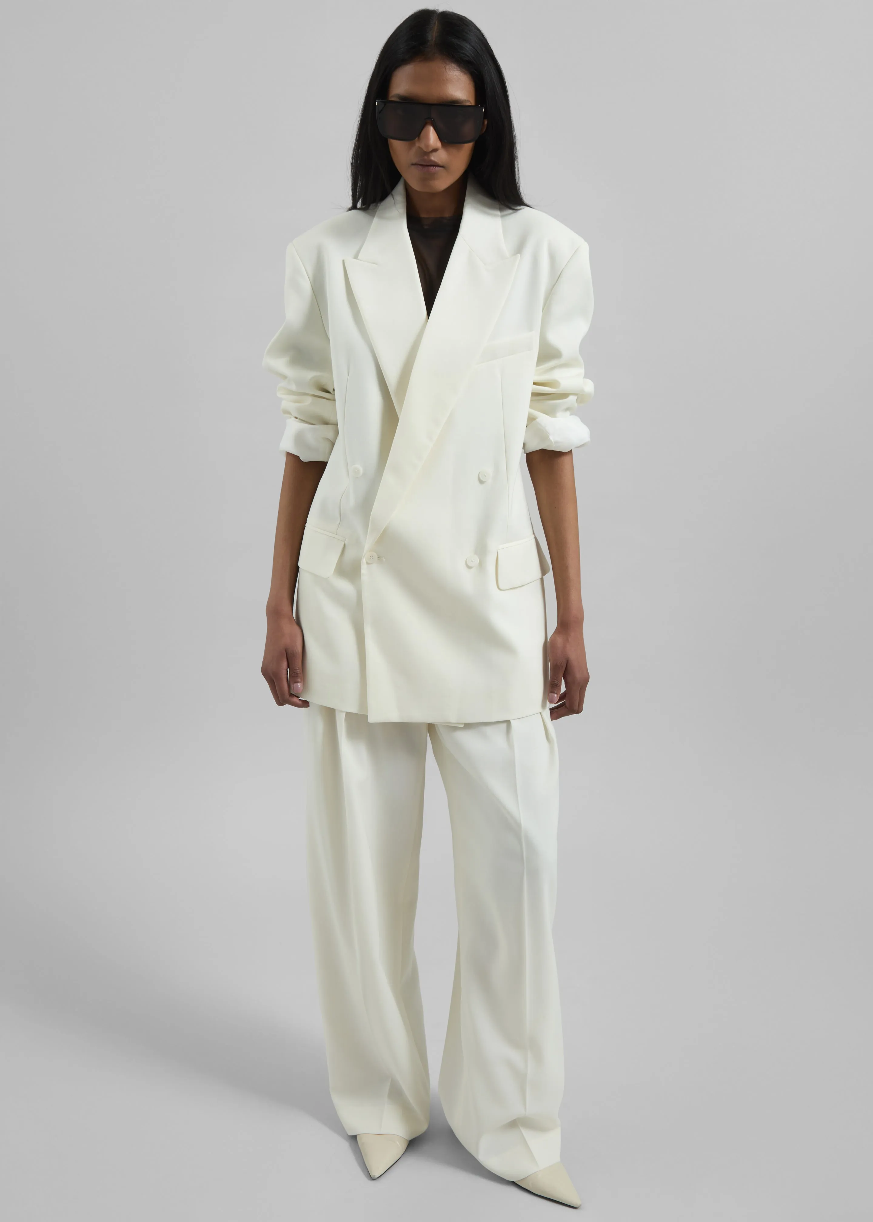 Newark Double Breasted Blazer - Off White