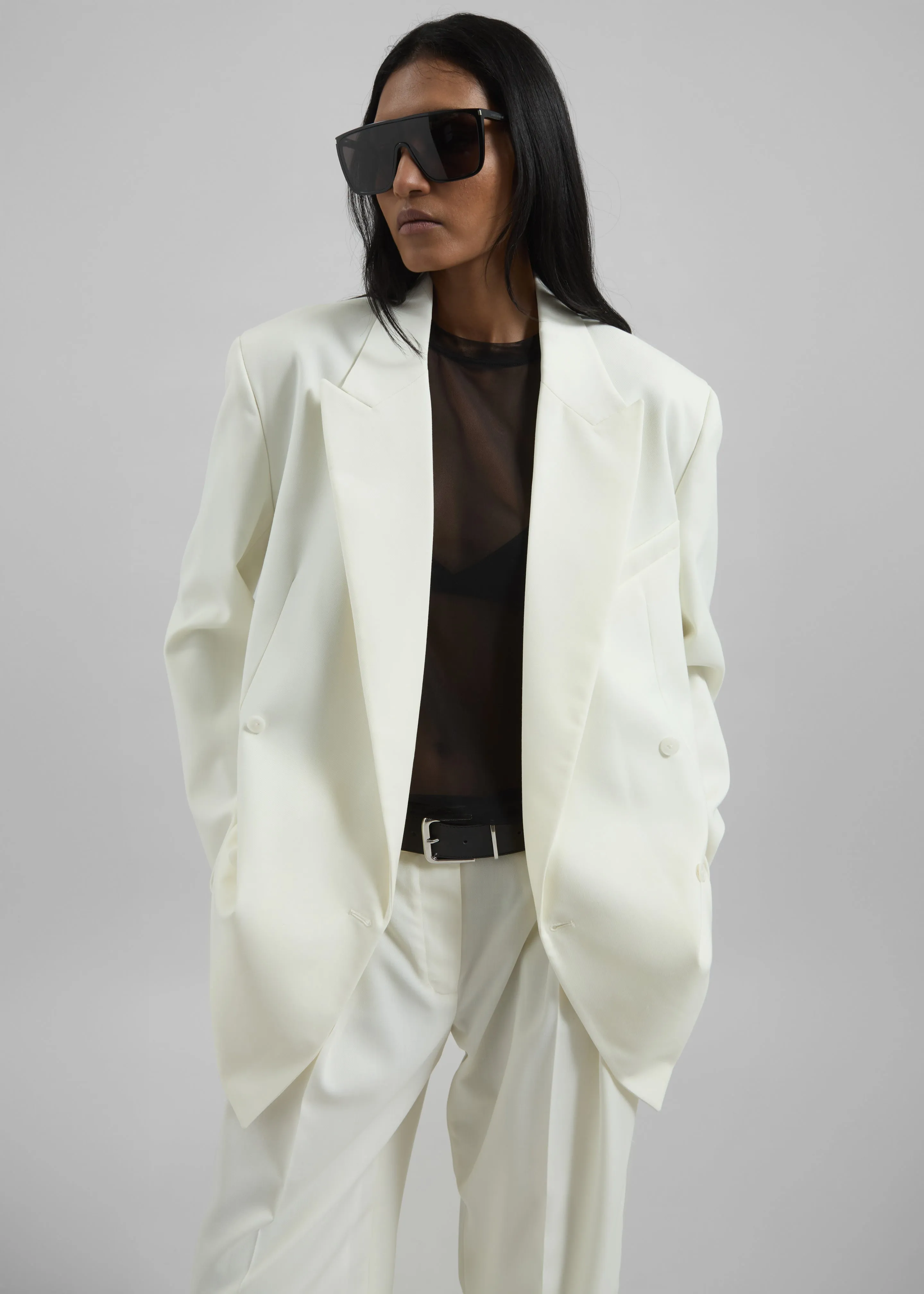 Newark Double Breasted Blazer - Off White