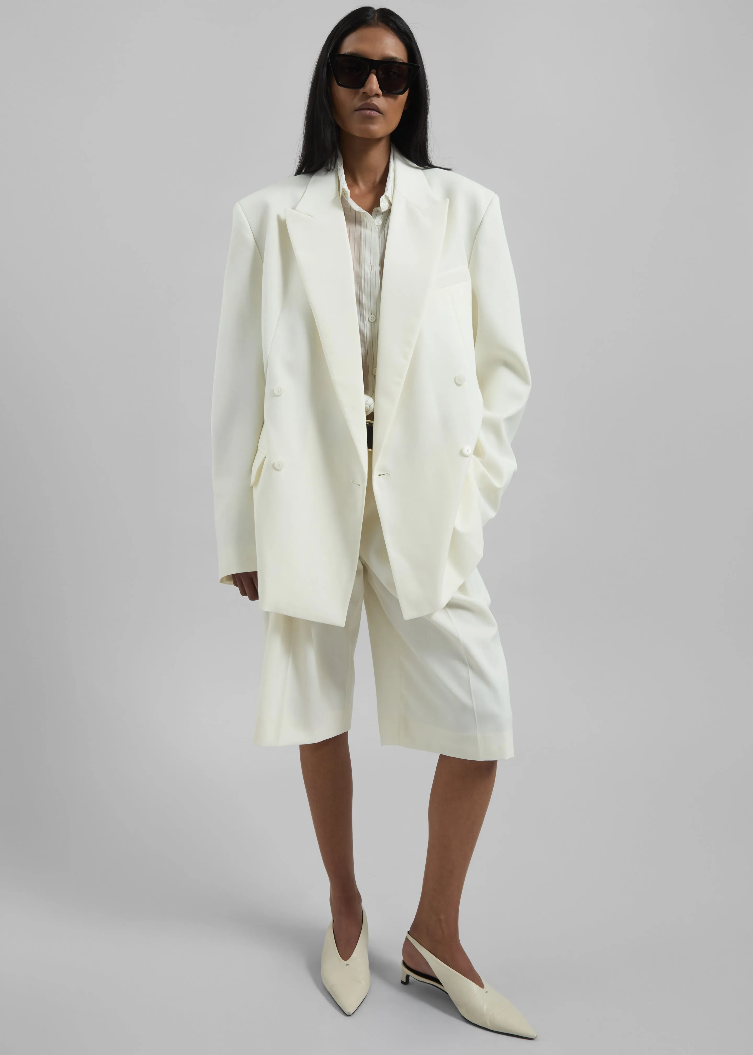 Newark Double Breasted Blazer - Off White