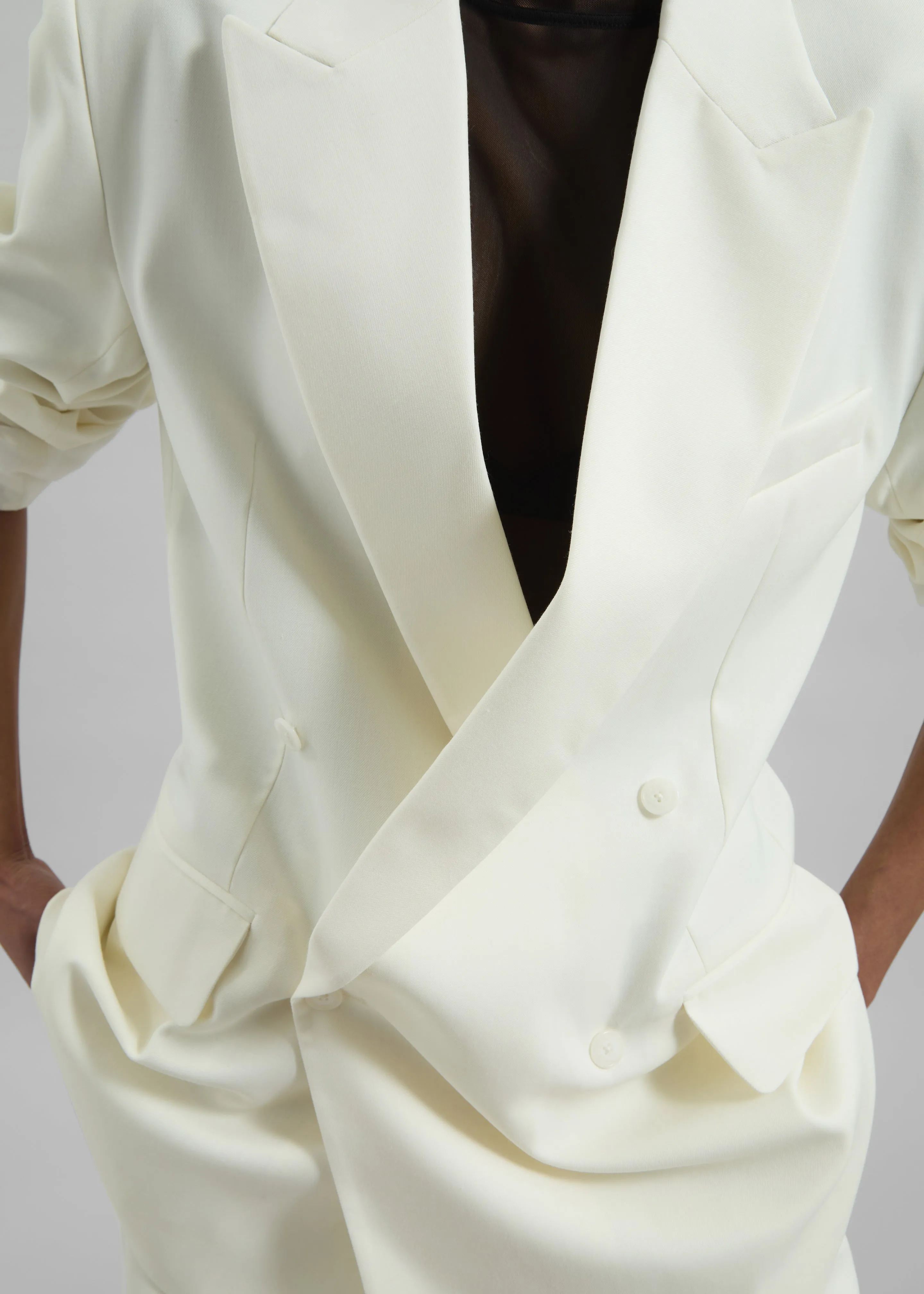 Newark Double Breasted Blazer - Off White