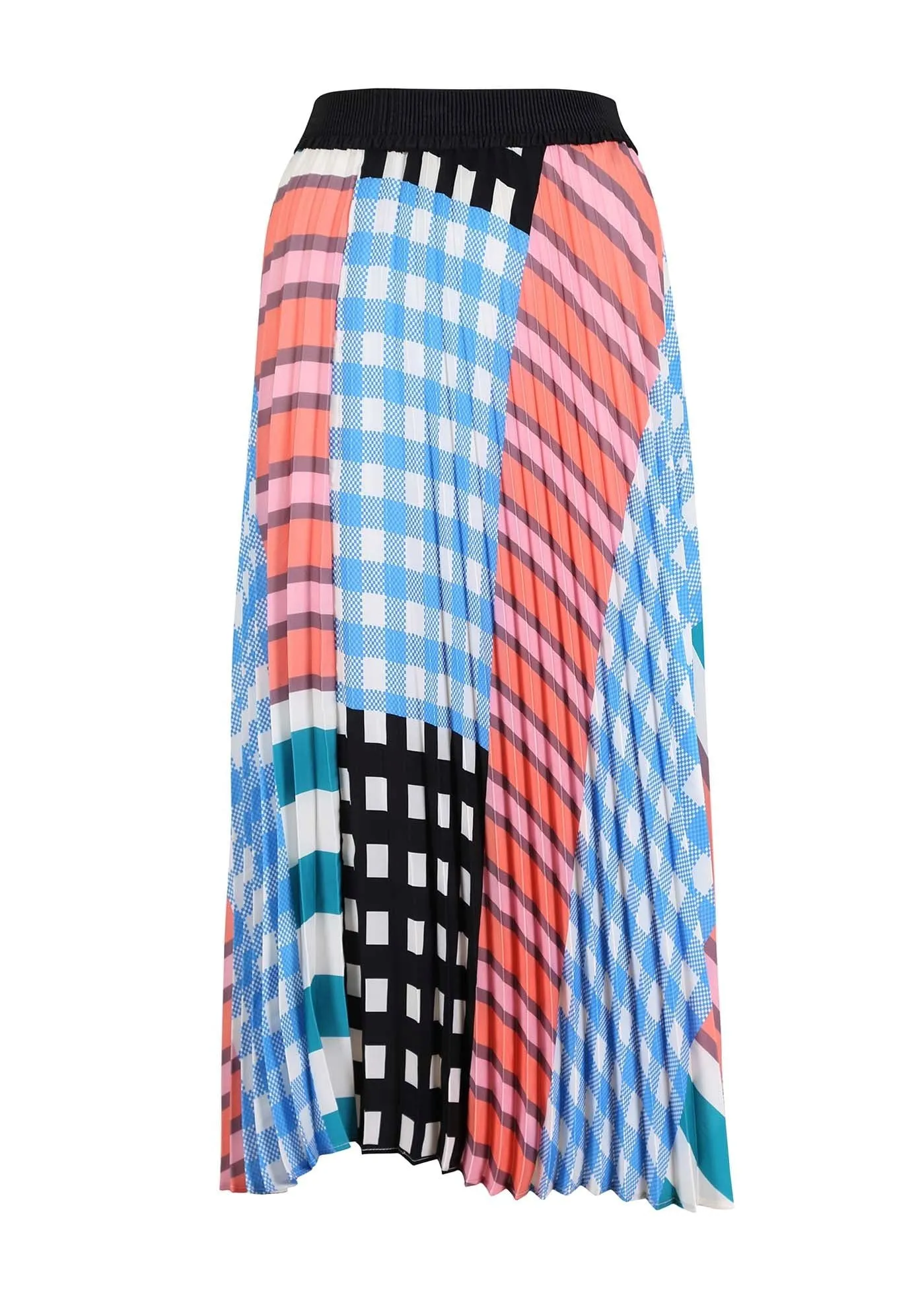 OLGA DE POLGA Central Park Pleated Skirt - Blue
