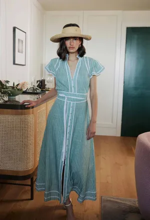Once Was - Panama Linen Viscose Dress – Capri Stripe