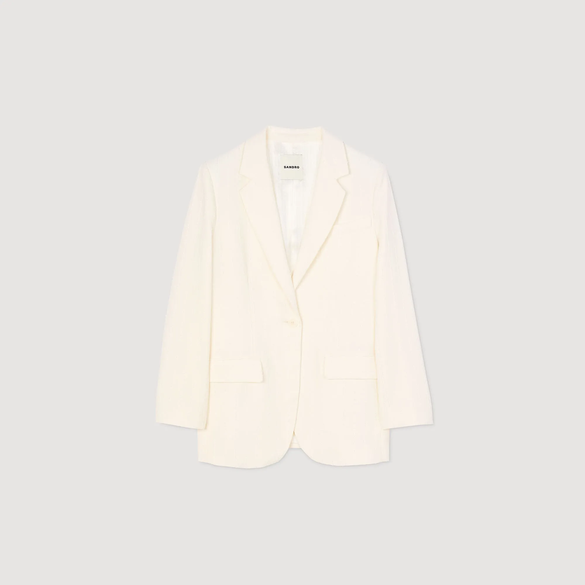Opera Sequinned Suit Jacket Ecru