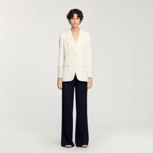 Opera Sequinned Suit Jacket Ecru