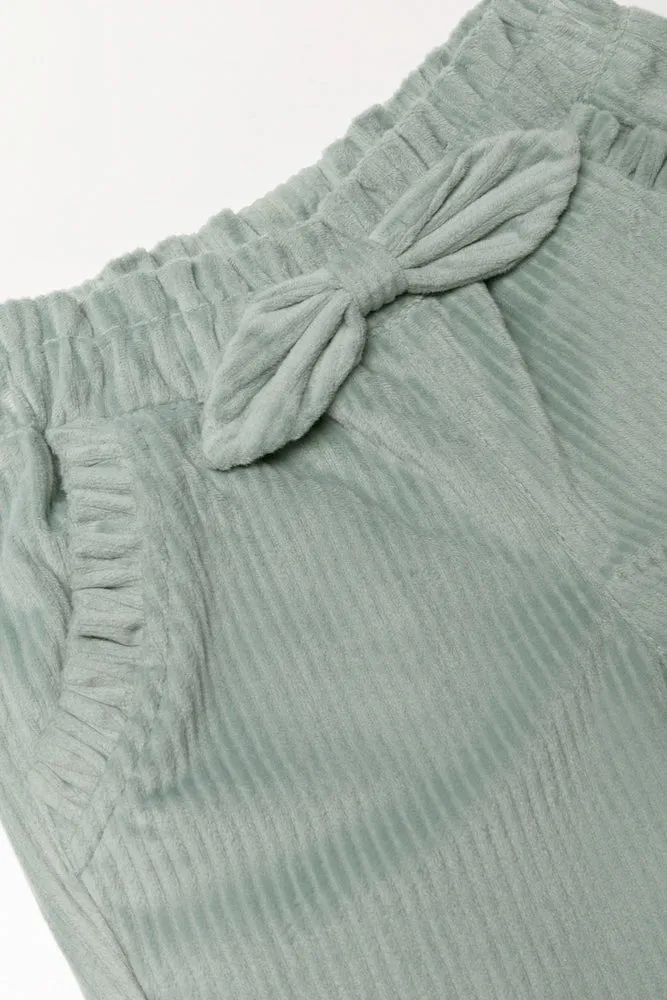 Paperbag Cord Pants Sage