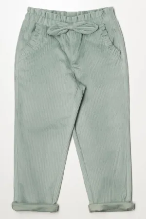 Paperbag Cord Pants Sage