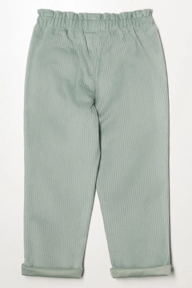 Paperbag Cord Pants Sage