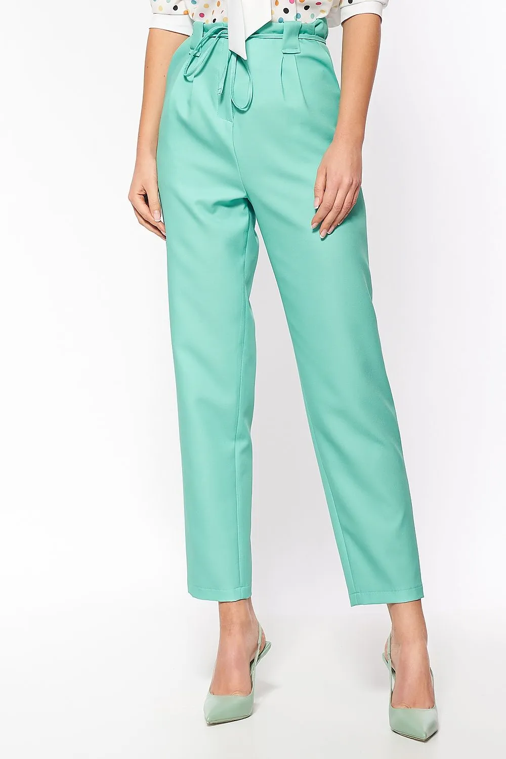 Paperbag High-Rise Trousers