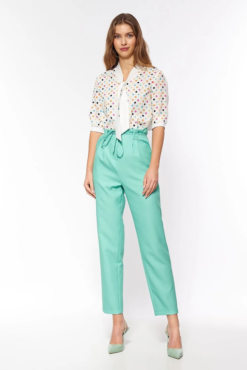 Paperbag High-Rise Trousers