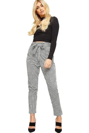 Paperbag Tartan Checked Print Trouser
