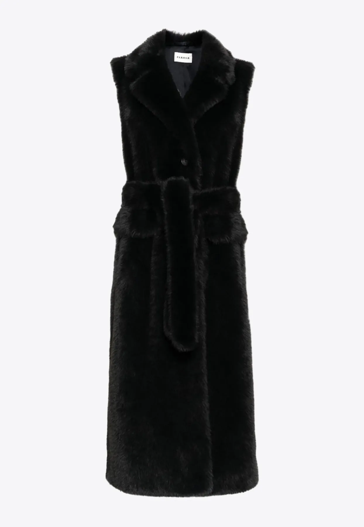 Pathos Faux-Fur Sleeveless Long Coat