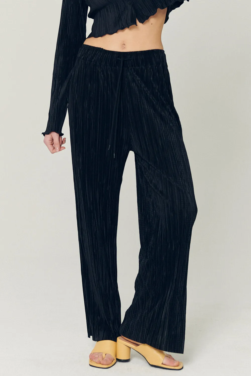 Peyton Crinkled Pleated Pants