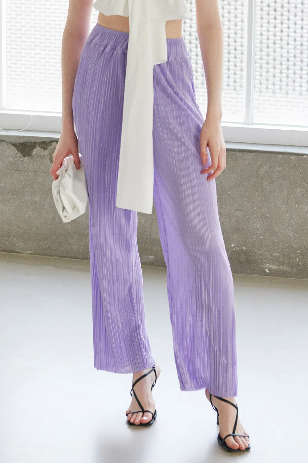 Peyton Crinkled Pleated Pants