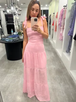 Pink maxi dress