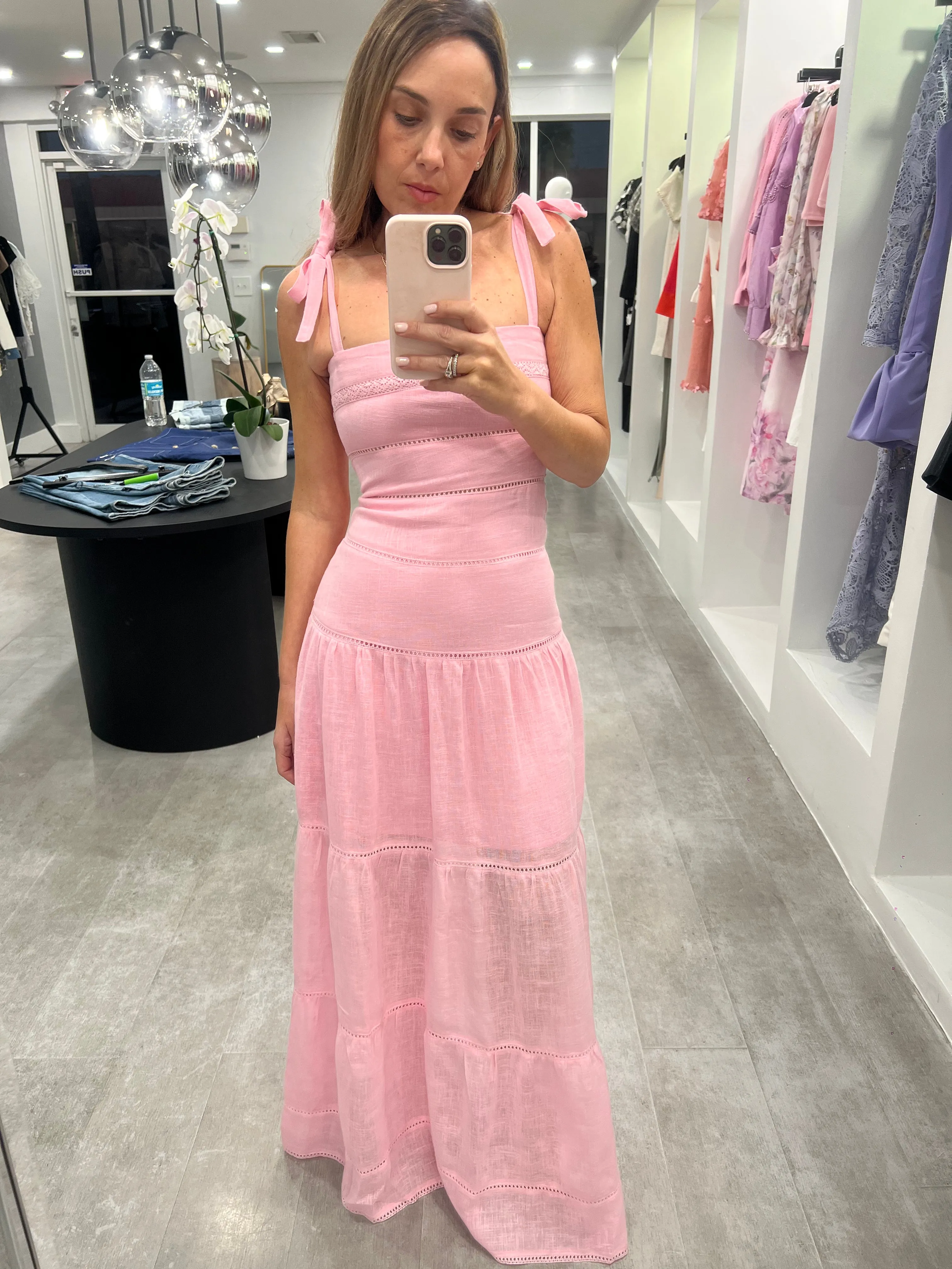 Pink maxi dress