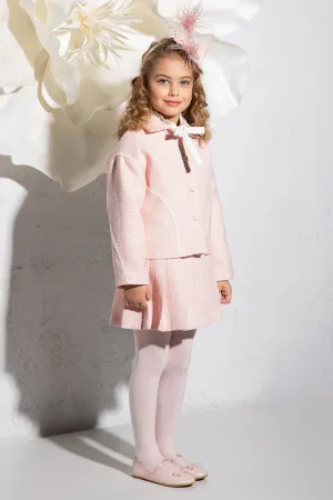 Pink tweed  asymmetrical skirt