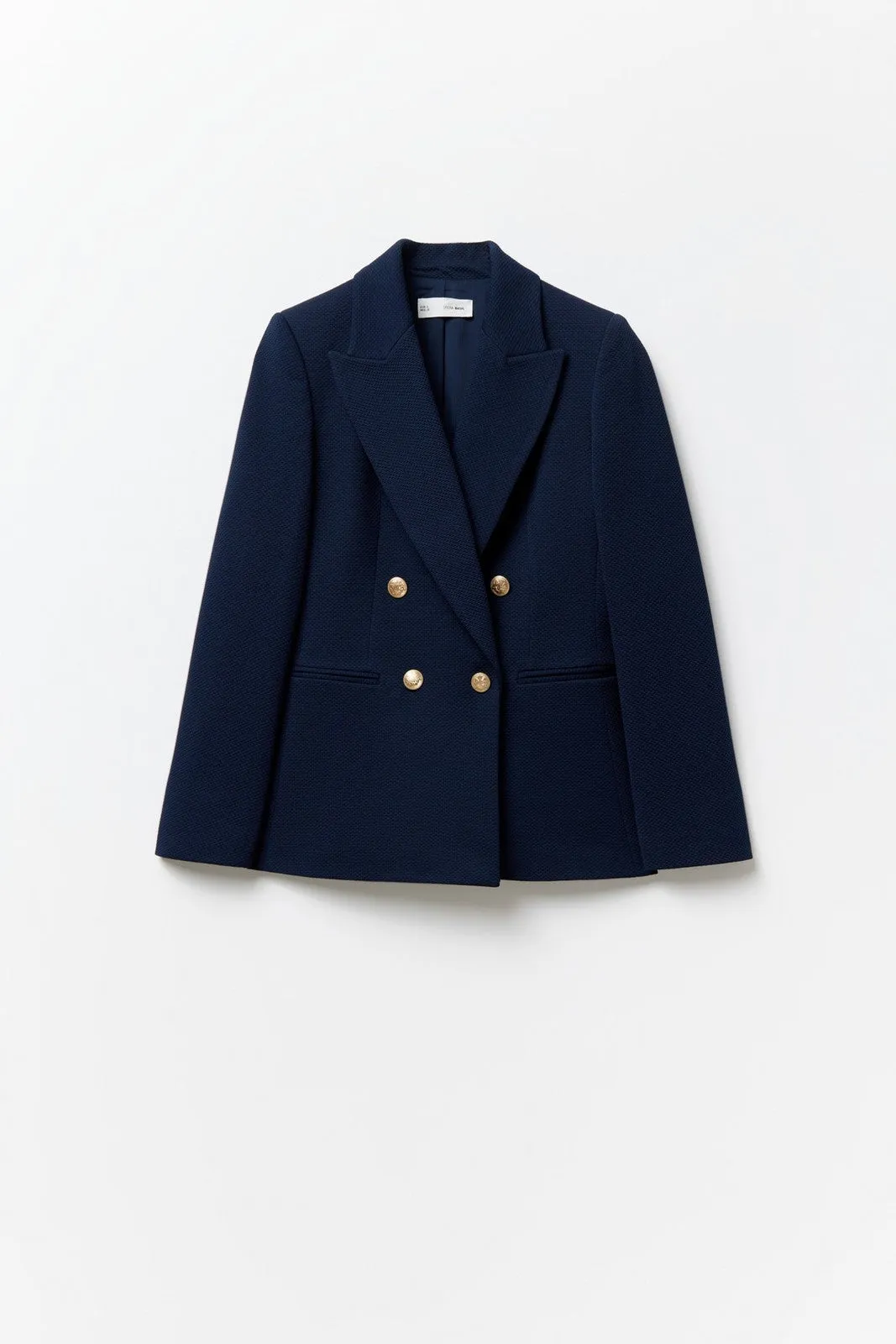 Piqué blazer - Navy