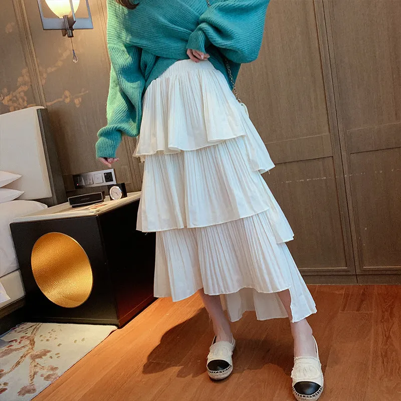 Pleated High Waist Skirt