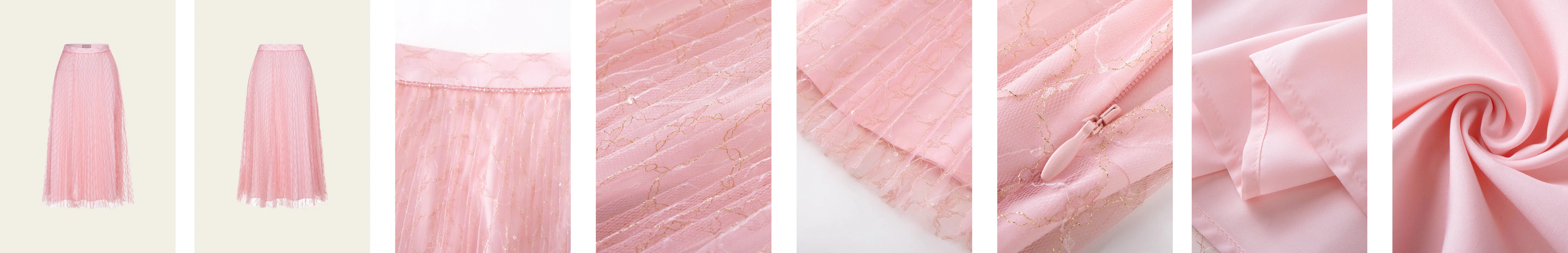 Pleated Lurex-detail Mesh Maxi-length Skirt