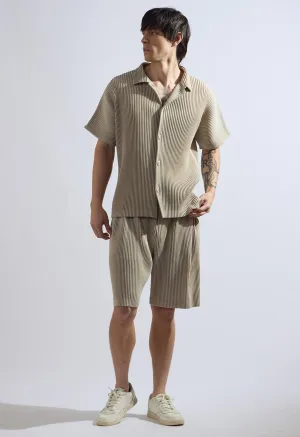 Pleated Short in Beige