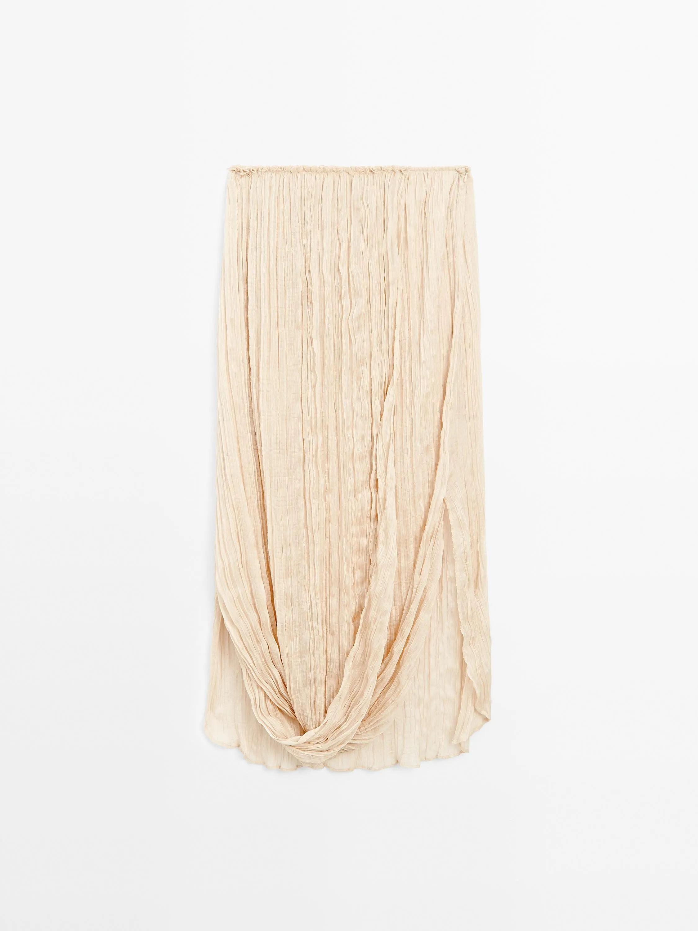 Pleated Skirt Turned-Up Detail