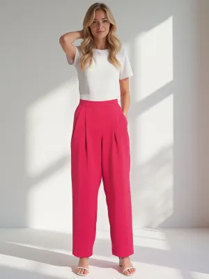 Pleated Straight Leg Pants