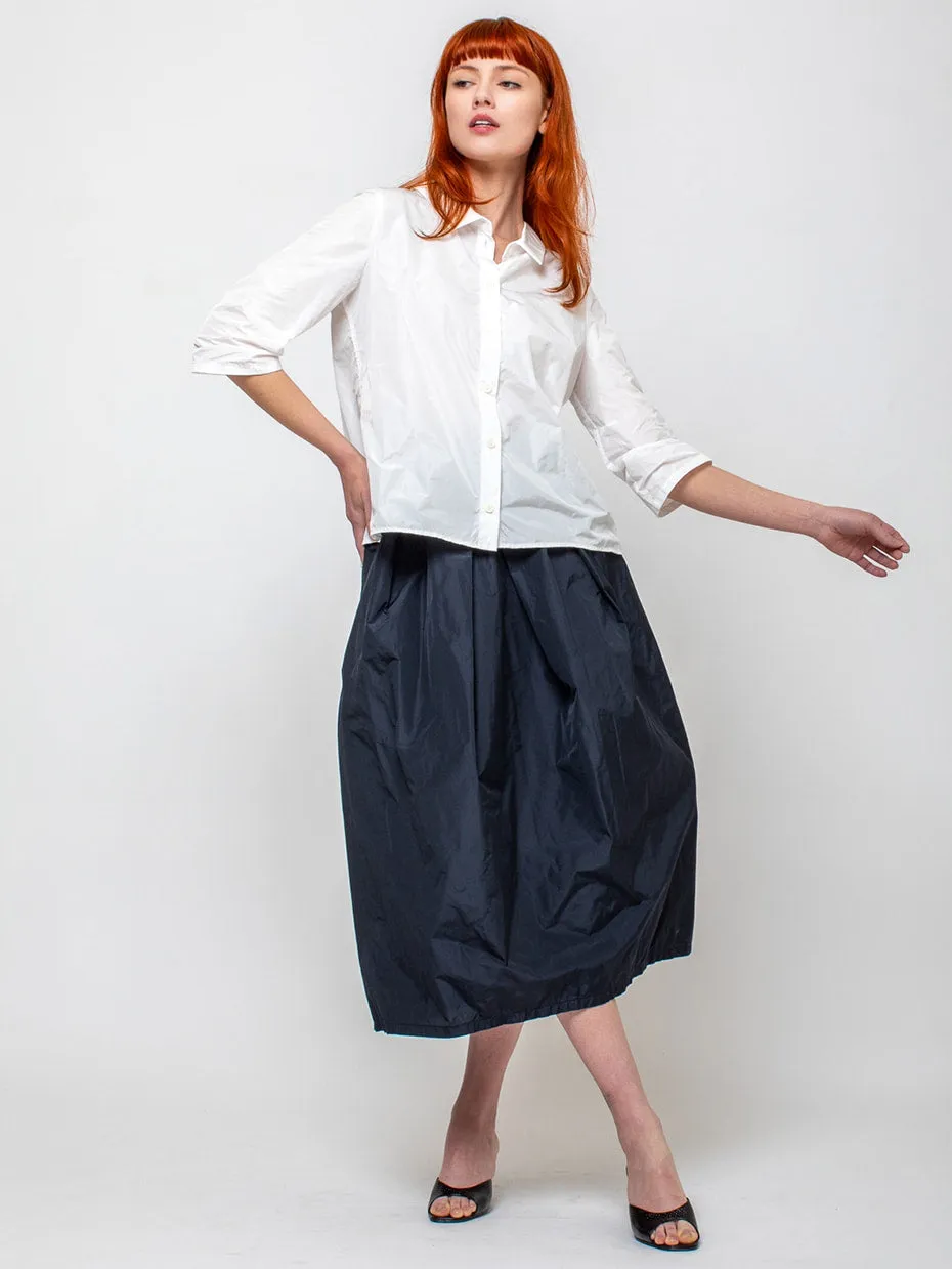 Pleated Taffeta Skirt