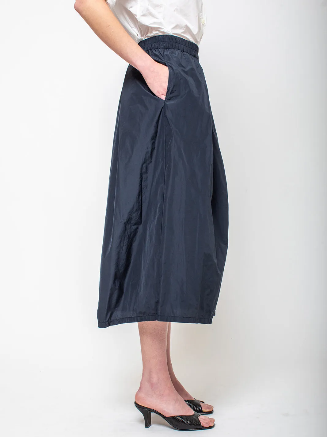 Pleated Taffeta Skirt