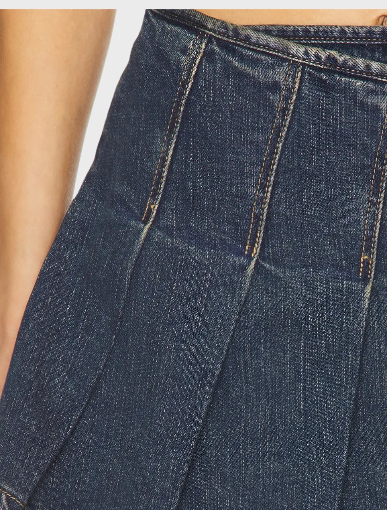 Pleated Wrap Skirt - Tint Dark Blue