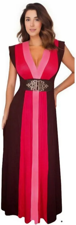 Plus Size Pink Maxi Dress