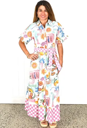 "Online Exclusive. " Willow Maxi Dress - Escape To Paradise Print