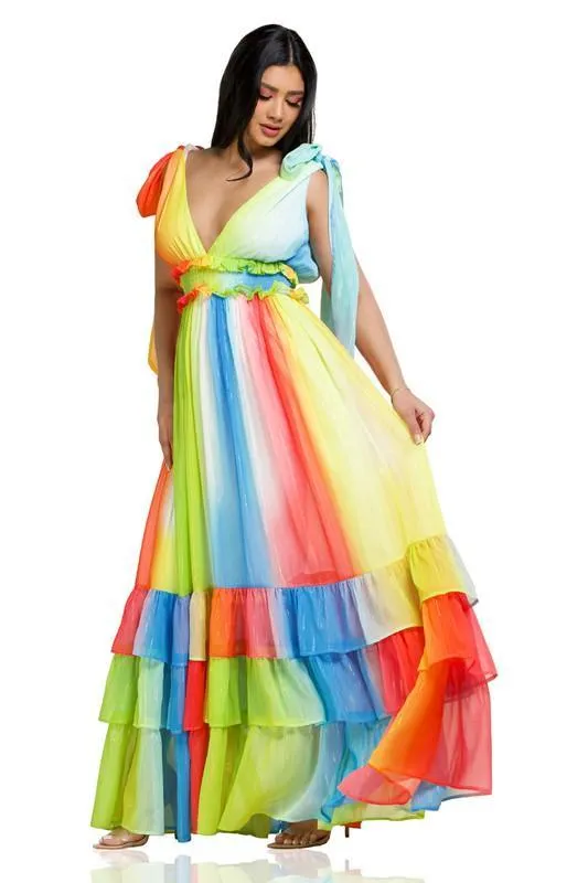 RAINBOW MAXI DRESS
