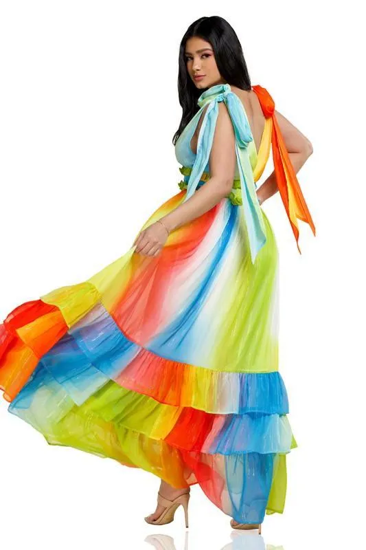 RAINBOW MAXI DRESS