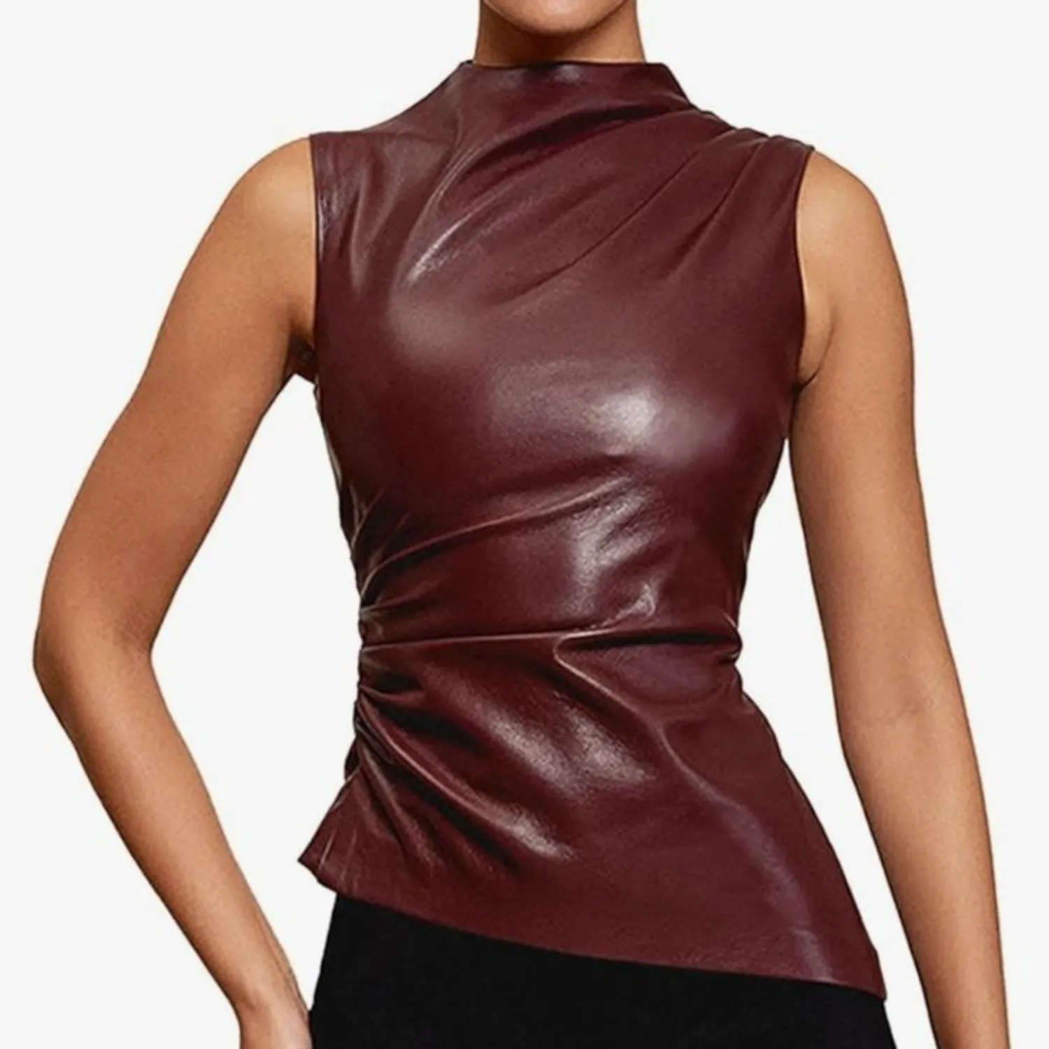 Raya PU Leather Tank Top