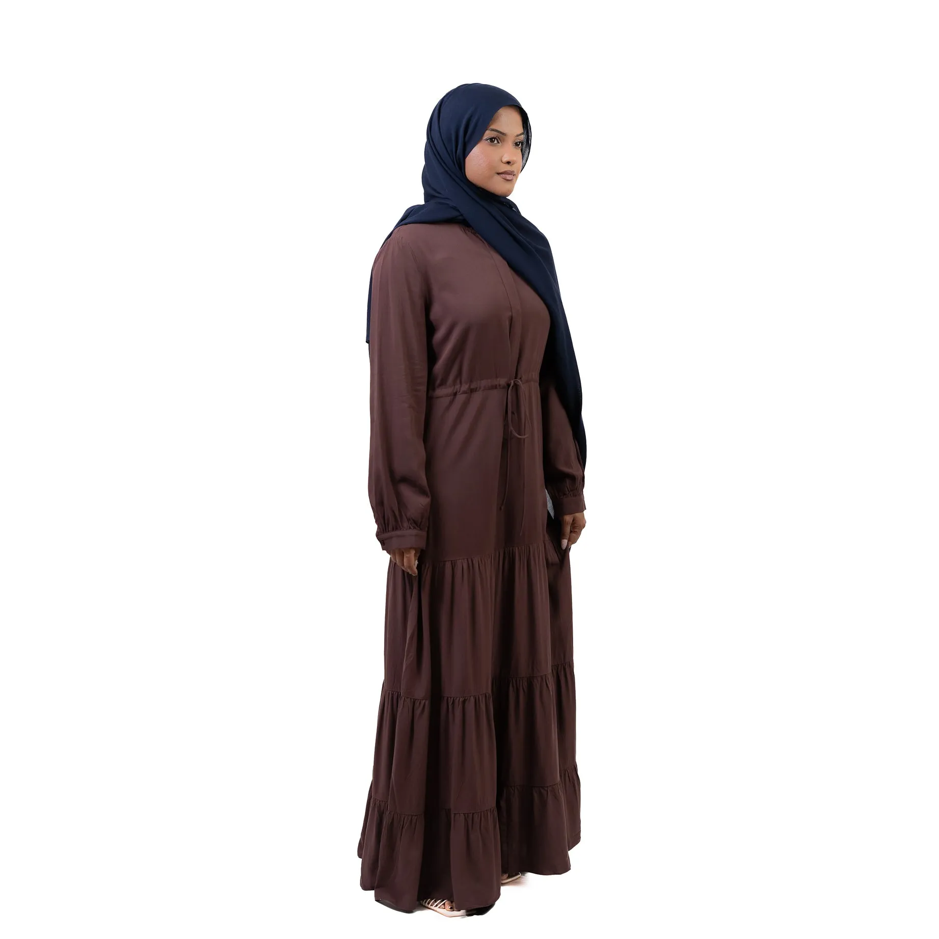 Rayon Maxi Dress - Espresso Brown