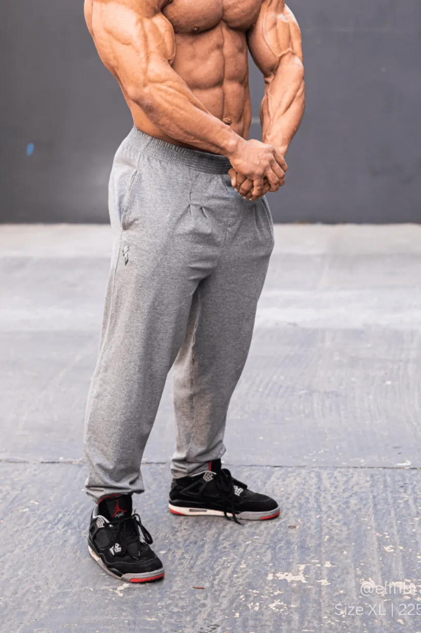 Retro Oversized Bodybuilding Pants - Glacier Gray