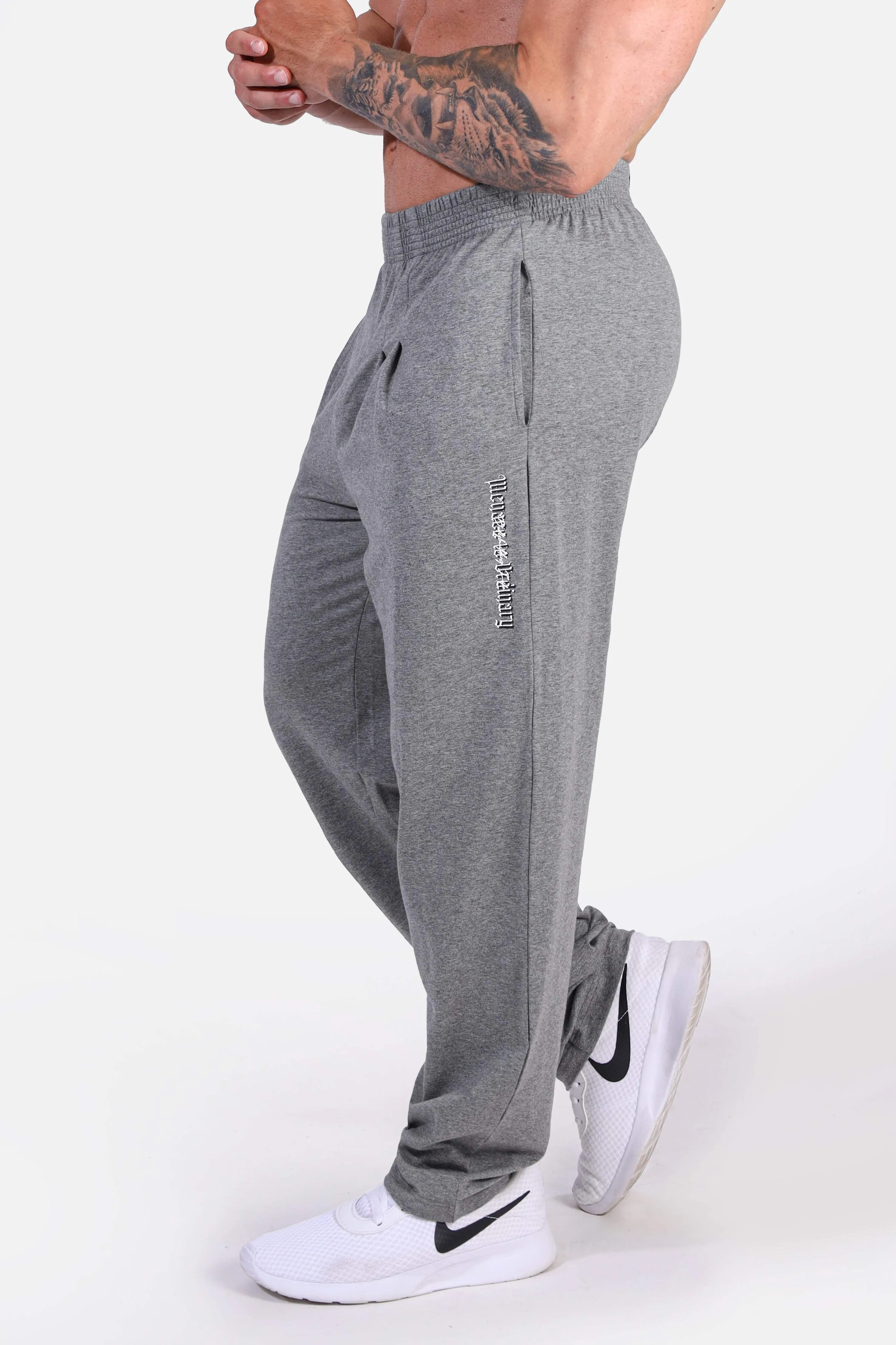 Retro Oversized Bodybuilding Pants - Glacier Gray